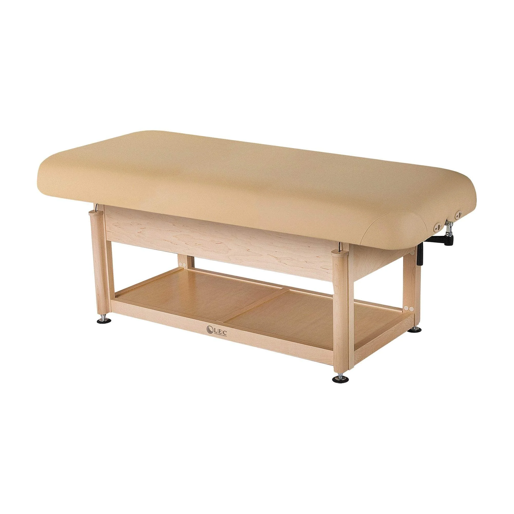 Living Earth Crafts Napa Flat Top Spa Treatment Table with Shelf Base