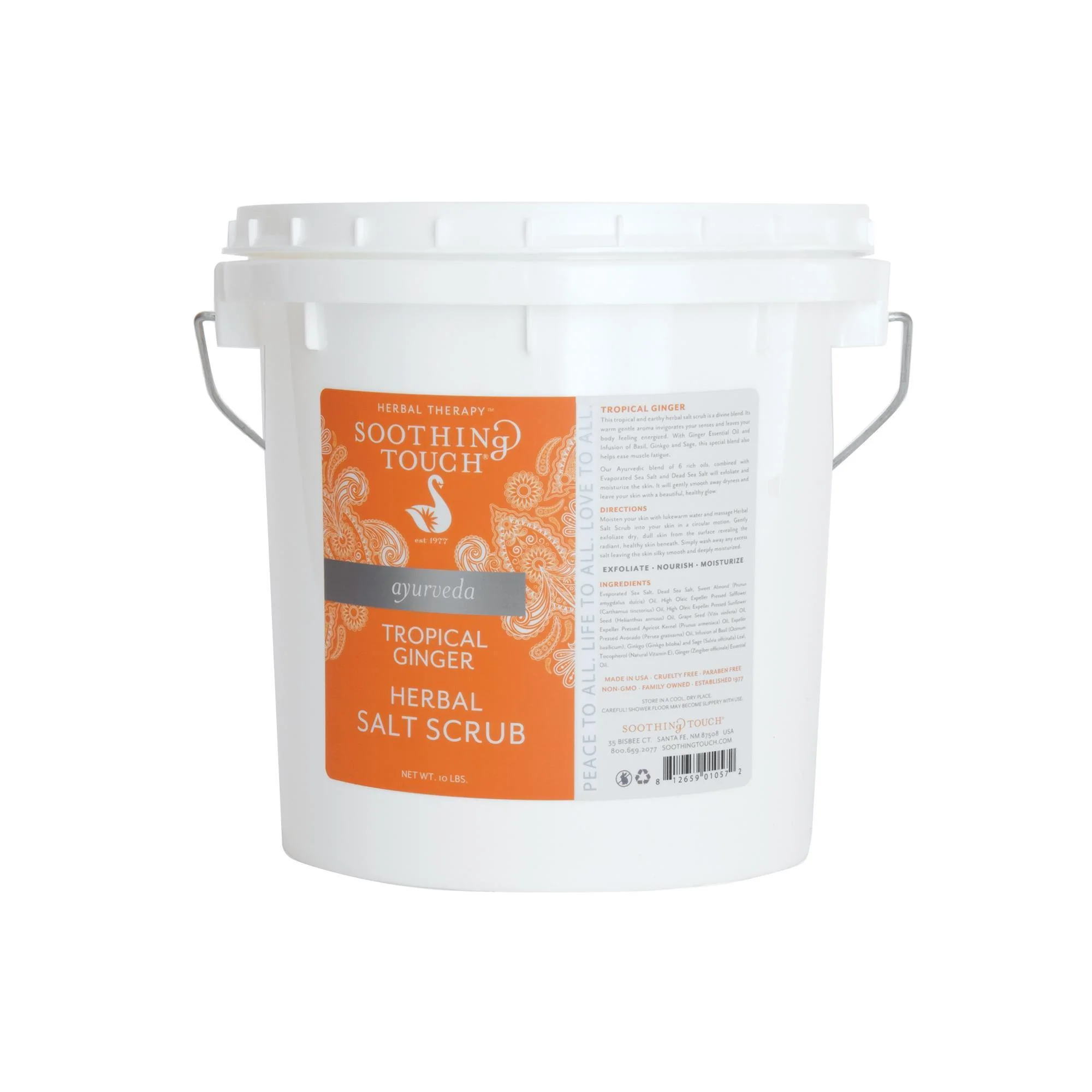 Soothing Touch Salt Scrub, Tropical Ginger, 10lbs