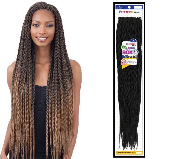 FreeTress Braid 2x Large Box Braid 30 Inch - # 1