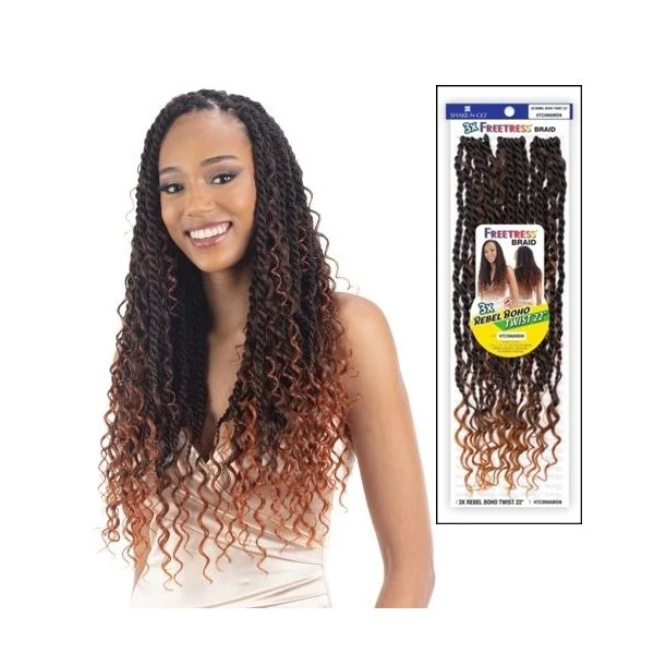 FreeTress Braid 3X Rebel Boho Twist 22 Inch - # 1