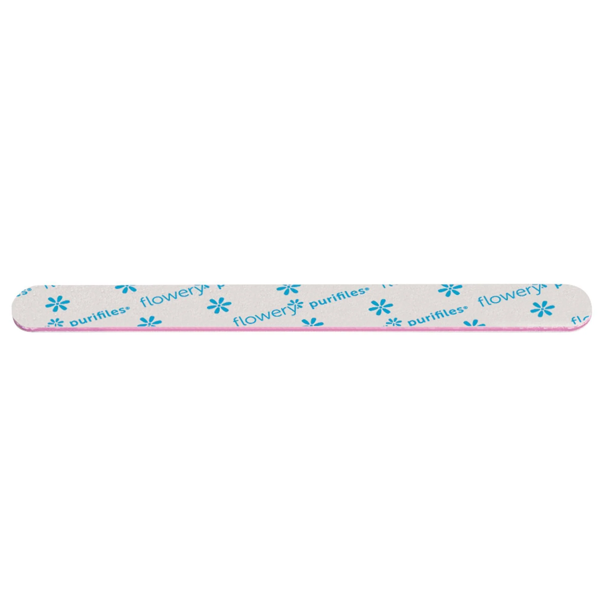 Flowery Purifiles Disinfectable Nail File, Pink Core, 80/100 grit