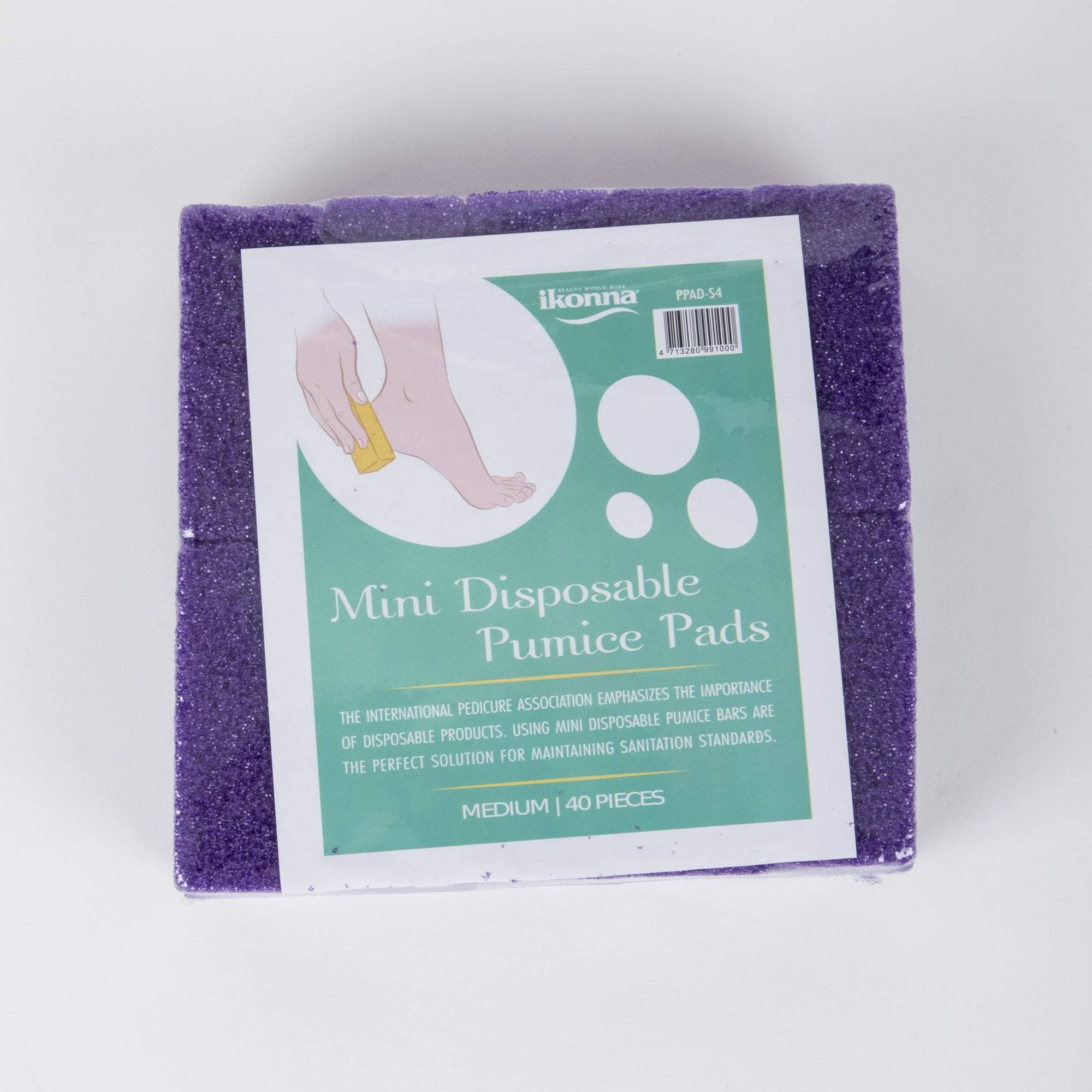 Mini Pumice Pads, Medium Grit, Purple, 40 pack