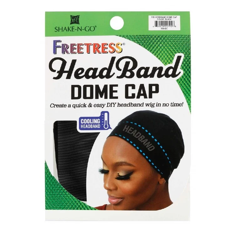 FreeTress Head Band Dome Cap - Black #FBHDC