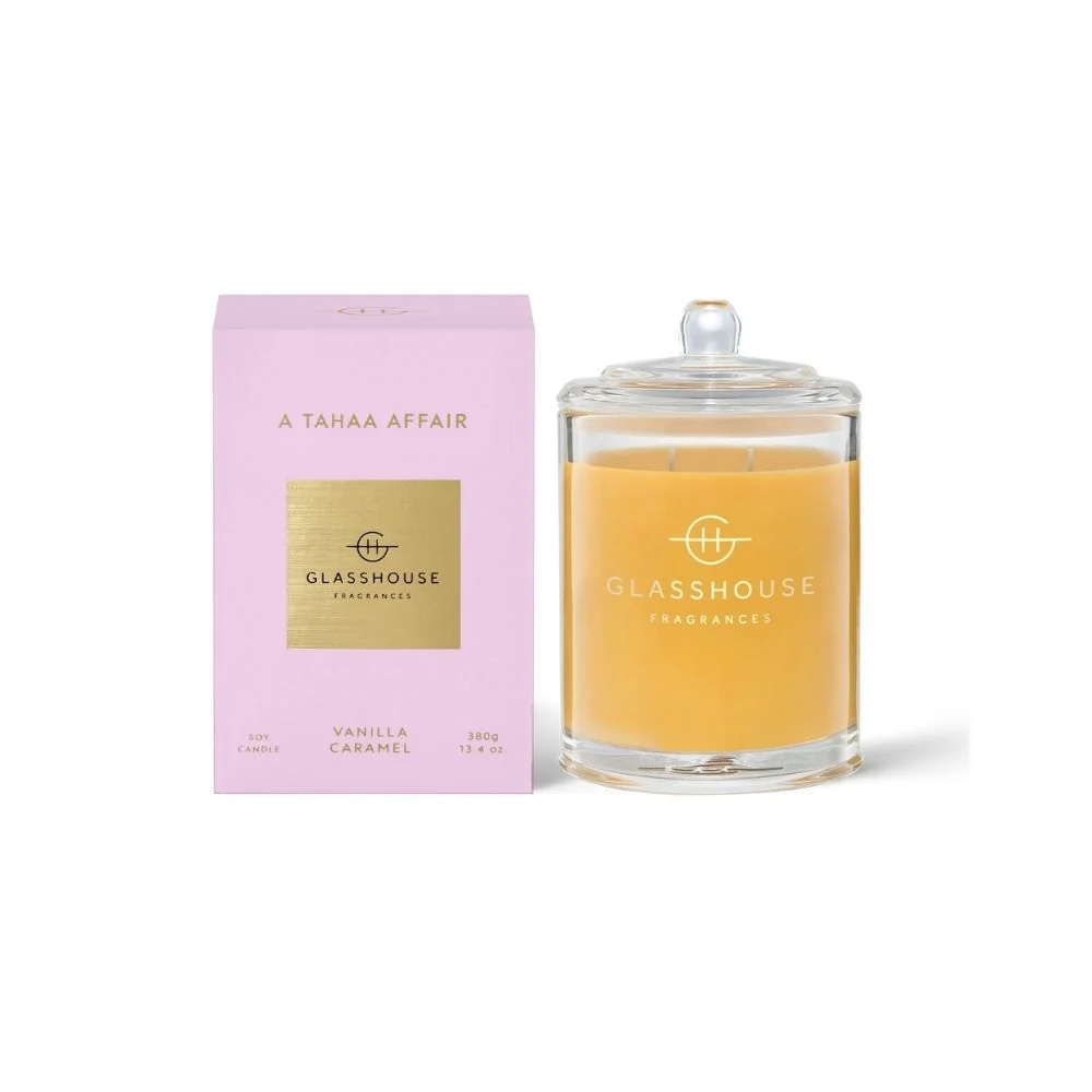 Glasshouse Fragrances A Tahaa Affair Soy Candle Vanilla Caramel 13.4oz