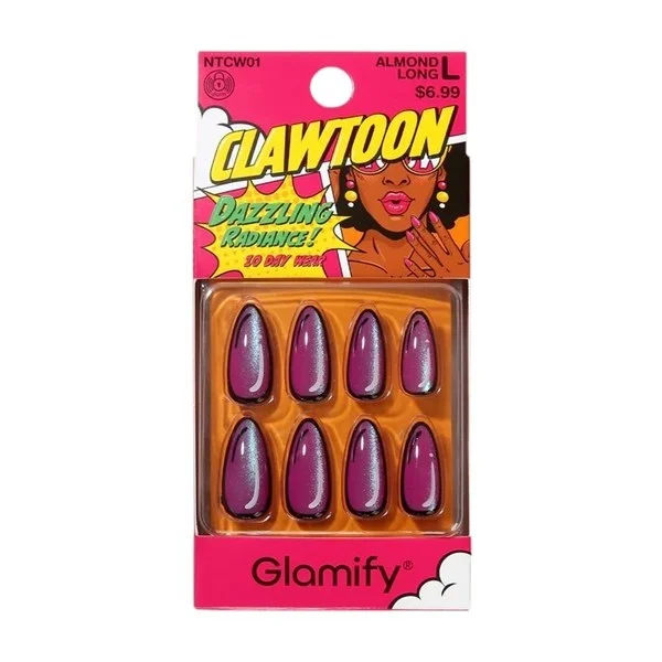 Glamify Clawtoon Press on Nails #NTCW01 - Almond Long