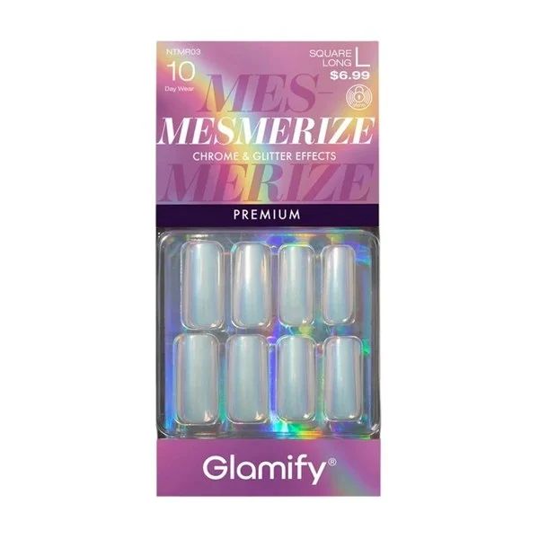 Glamify Mesmerize Premium Press on Nails #NTMR03 - Square Long