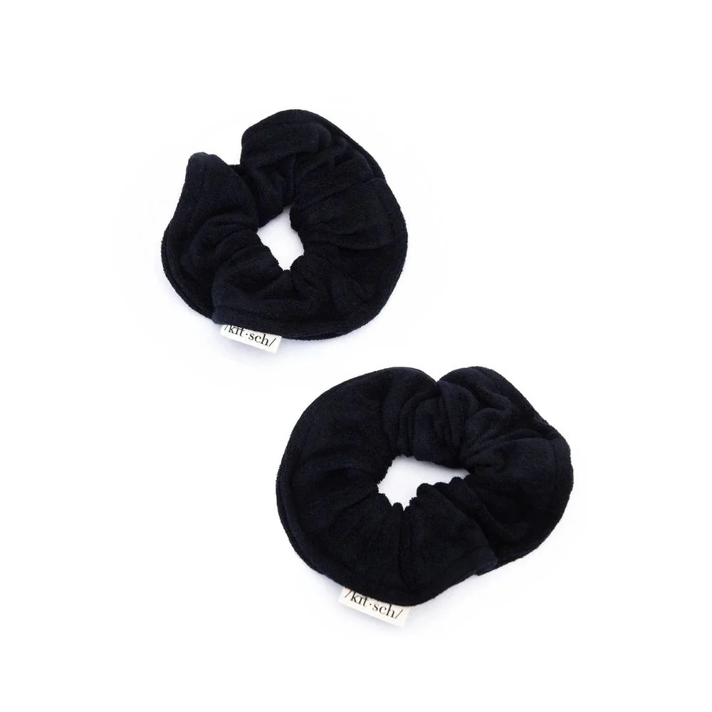 Kitsch Eco-Friendly Towel Scrunchies Black
