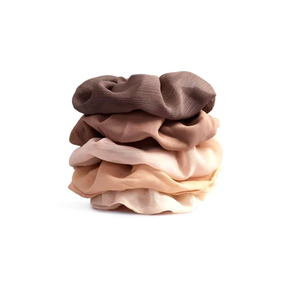 Kitsch Crepe Scrunchies Terracotta 5pc