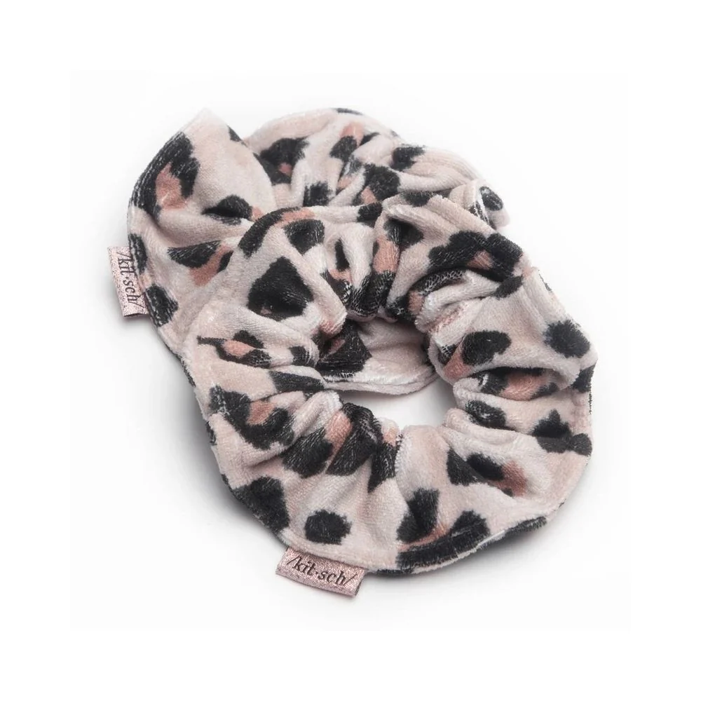 Kitsch Microfiber Towel Scrunchies Leopard