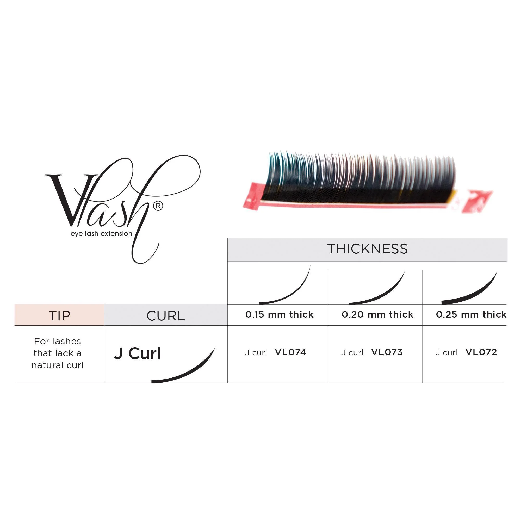 VLash J Curl Silk Tray Lashes
