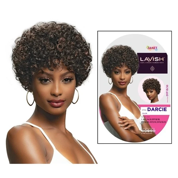 Lavish 100% Natural Virgin Remy Human Hair Wig - Darcie - # 1