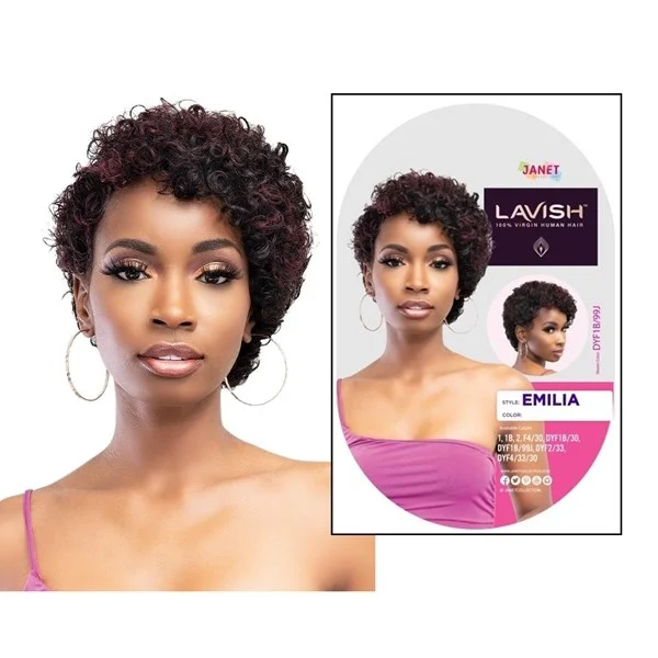 Lavish 100% Natural Virgin Remy Human Hair Wig - Emilia - # 1