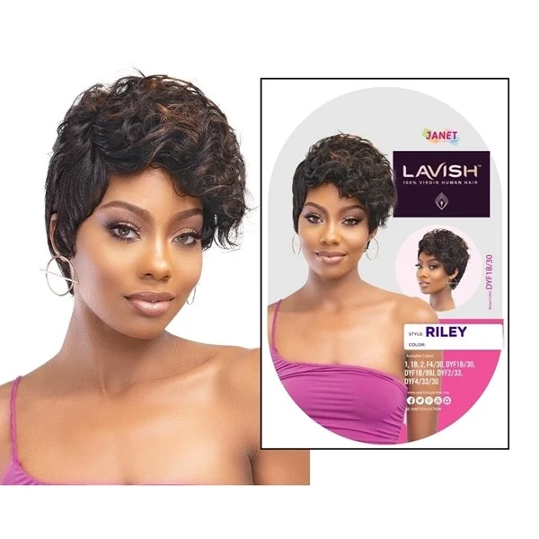 Lavish 100% Natural Virgin Remy Human Hair Wig - Riley - # 1