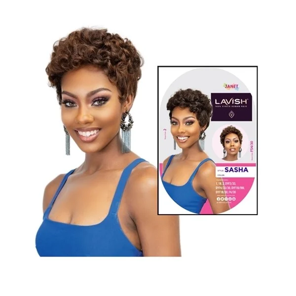 Lavish 100% Natural Virgin Remy Human Hair Wig - Sasha - # 1