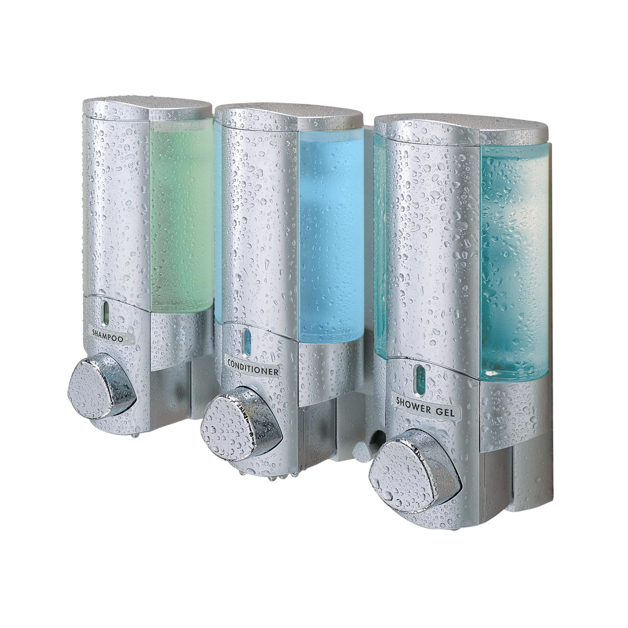 Aviva Dispensers, Satin Silver