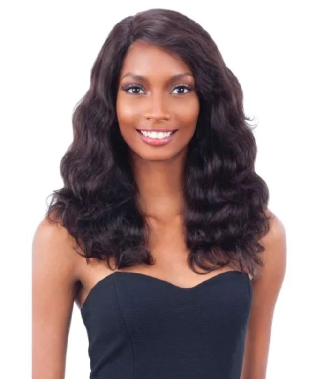 Naked Invisible L Part Lace Front Wig - Body Wave - # NATURAL