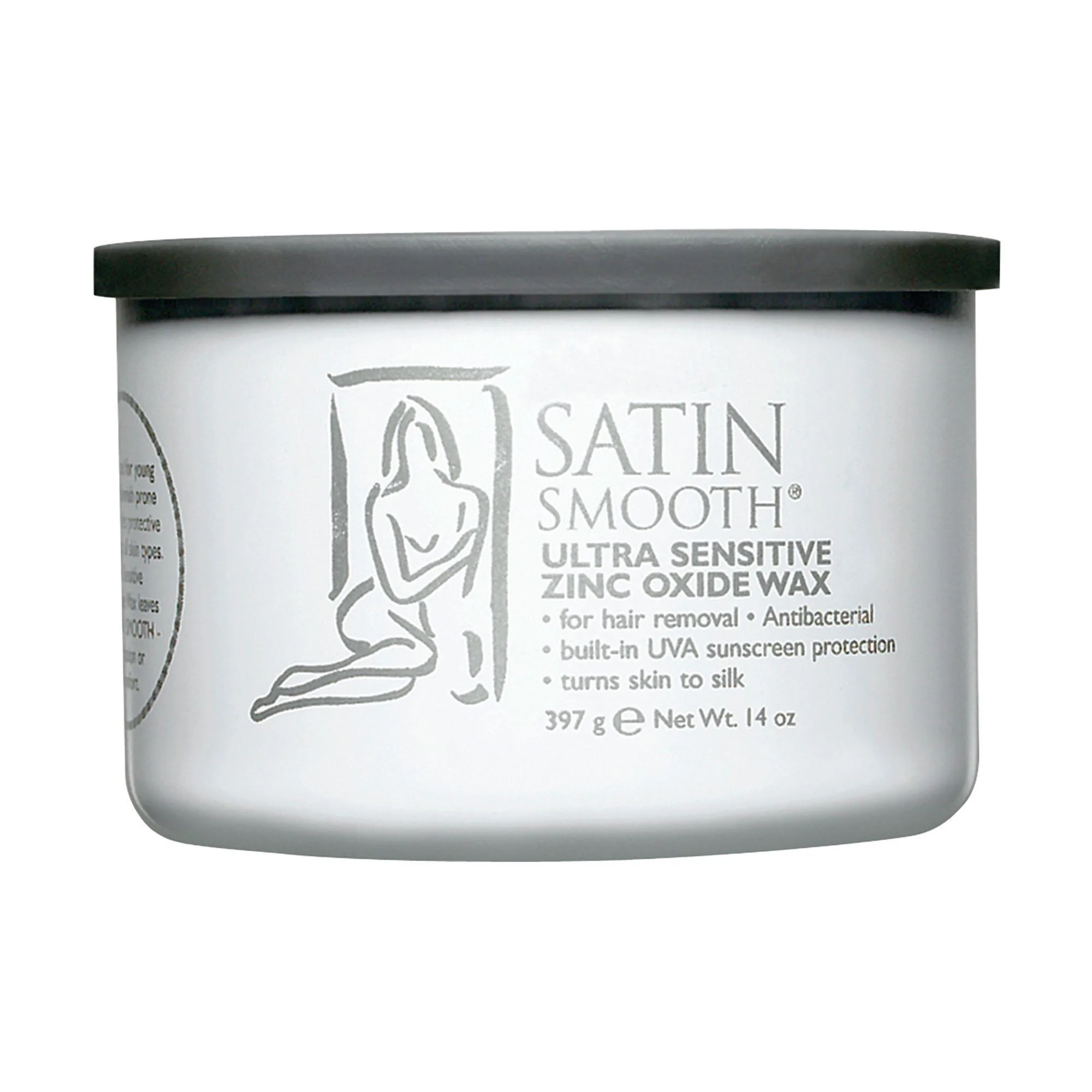 Satin Smooth Soft Wax, Ultra Sensitive Zinc Oxide, 14 oz