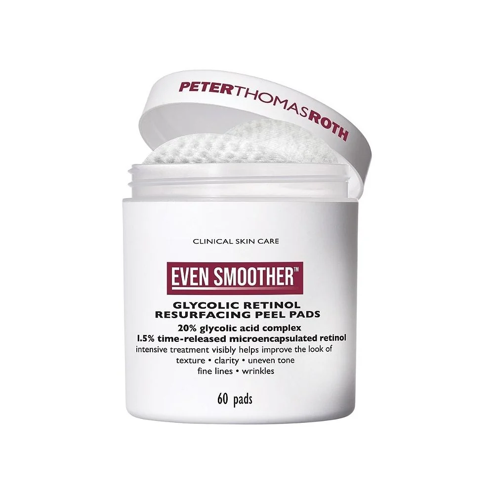 Peter Thomas Roth Even Smoother Glycolic Retinol Resurfacing Peel Pads 60 Pads