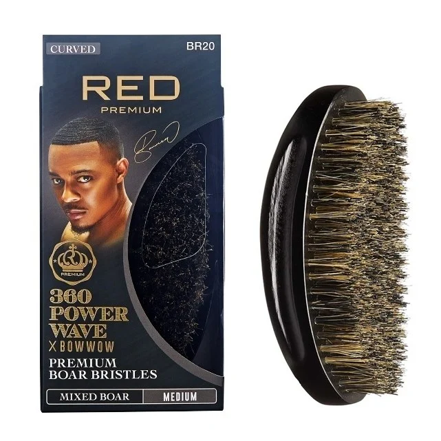360 Power Wave Boar Curved Palm Brush #BR26 - Hard