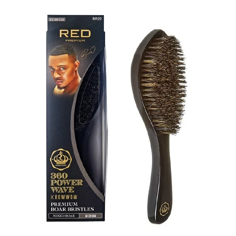 360 Power Wave Boar Curved Wave Brush #BR22 - Medium