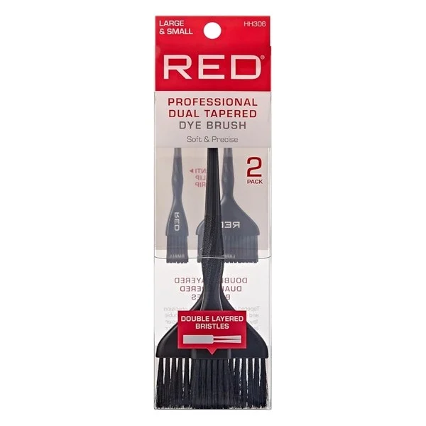 Red Professional Dual Tapered Hair Dye Brush #HH306