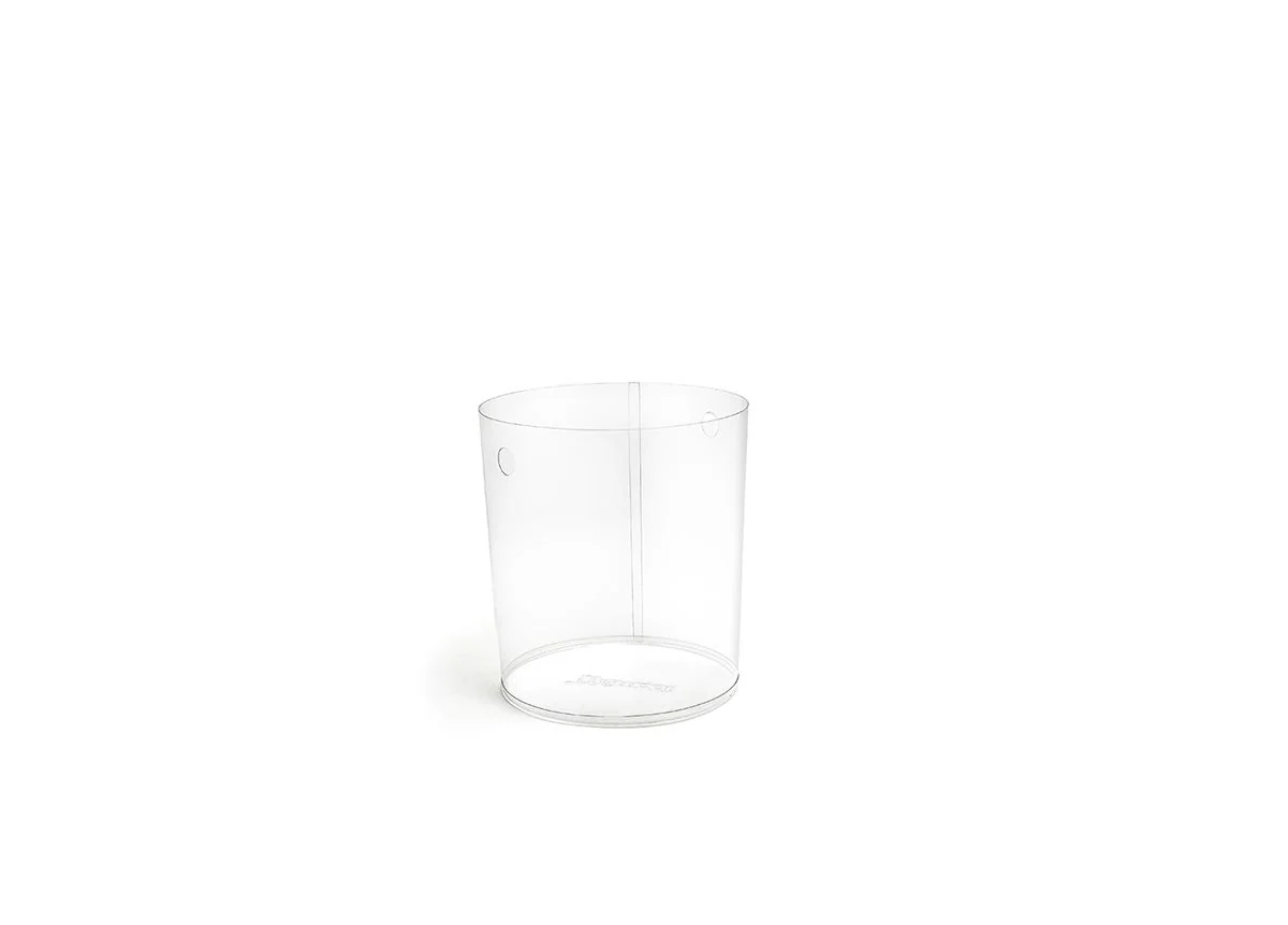 FOH Cylinder Waste Basket Liner, PVC, Clear, 8", 96 ct