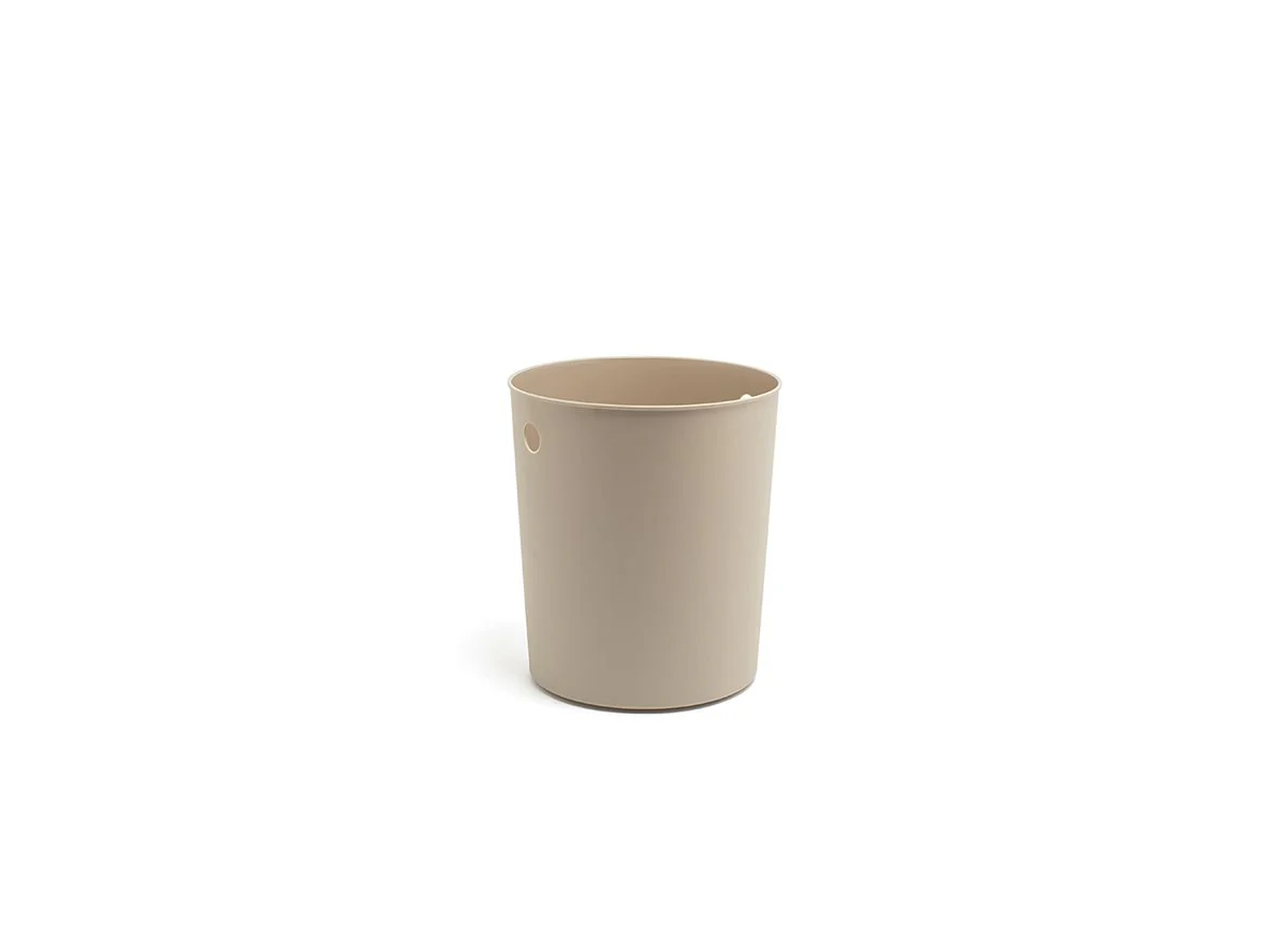 FOH Cylinder Waste Basket Liner, PP, Beige, 8", 12 ct