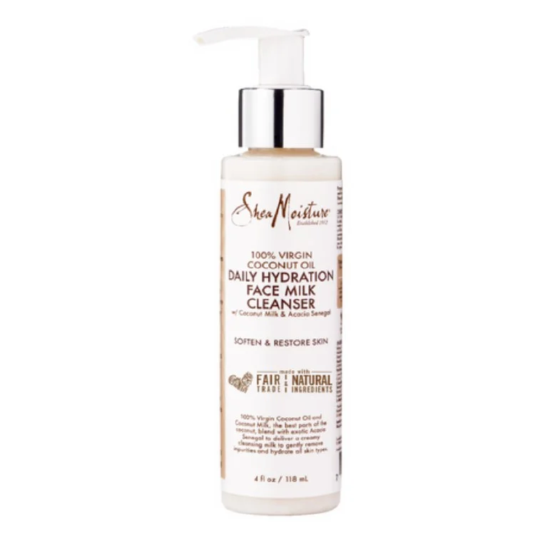 Shea Moisture 100% Virgin Coconut Oil Daily Hydration Face Milk Cleanser 4oz