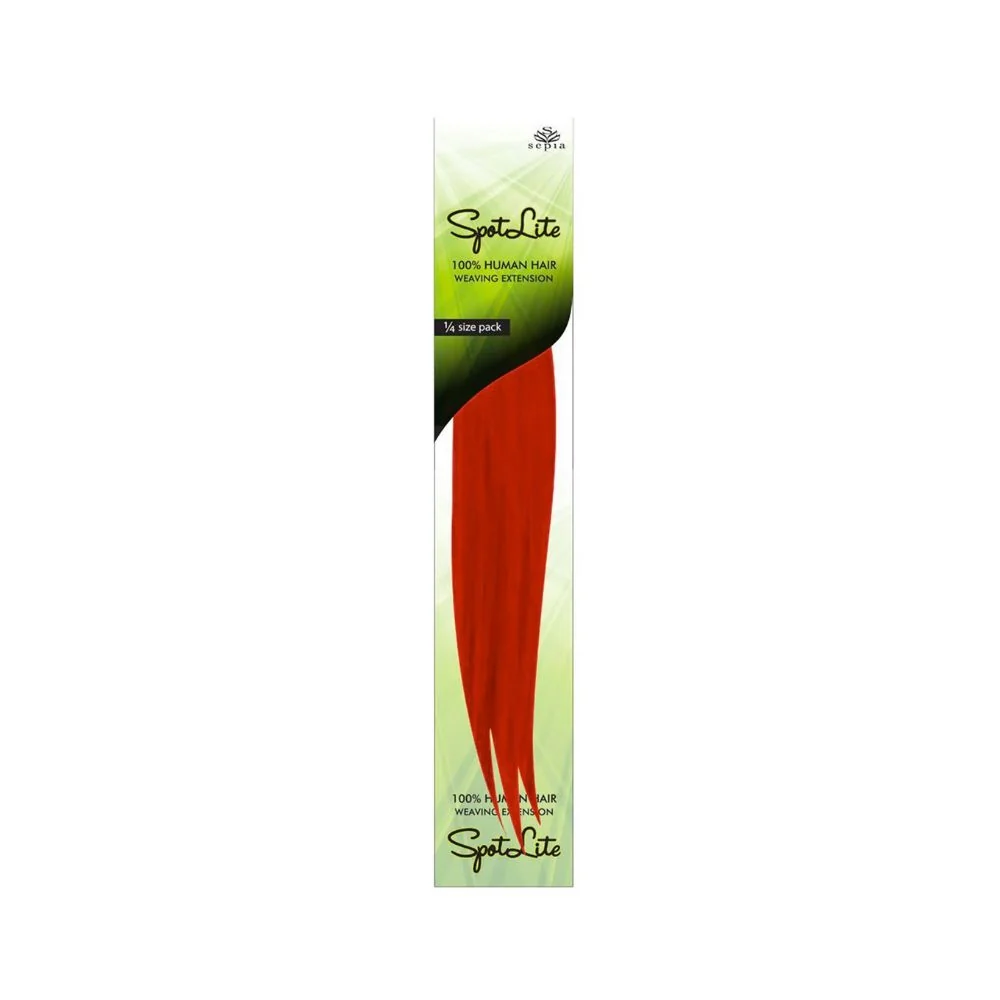 Sepia Spot Lite 100% Human Hair Weaving 18" Extension Red