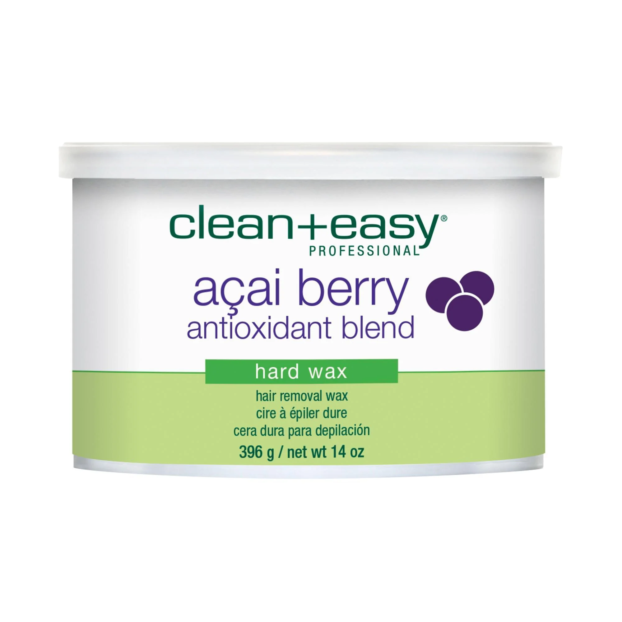 Clean + Easy Hard Wax, Acai Berry Antioxidant Blend, 14 oz