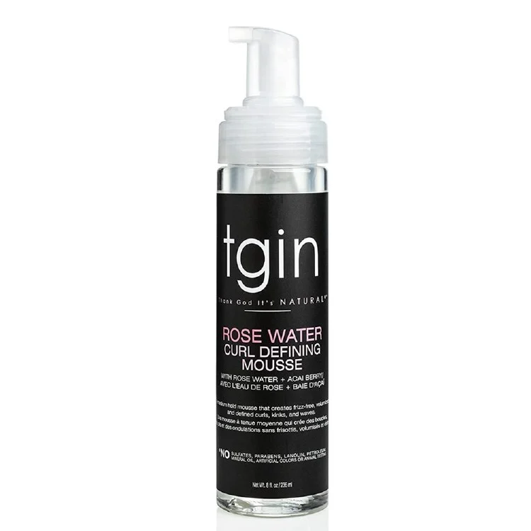TGIN Rose Water Curl DefiningMousse 8oz