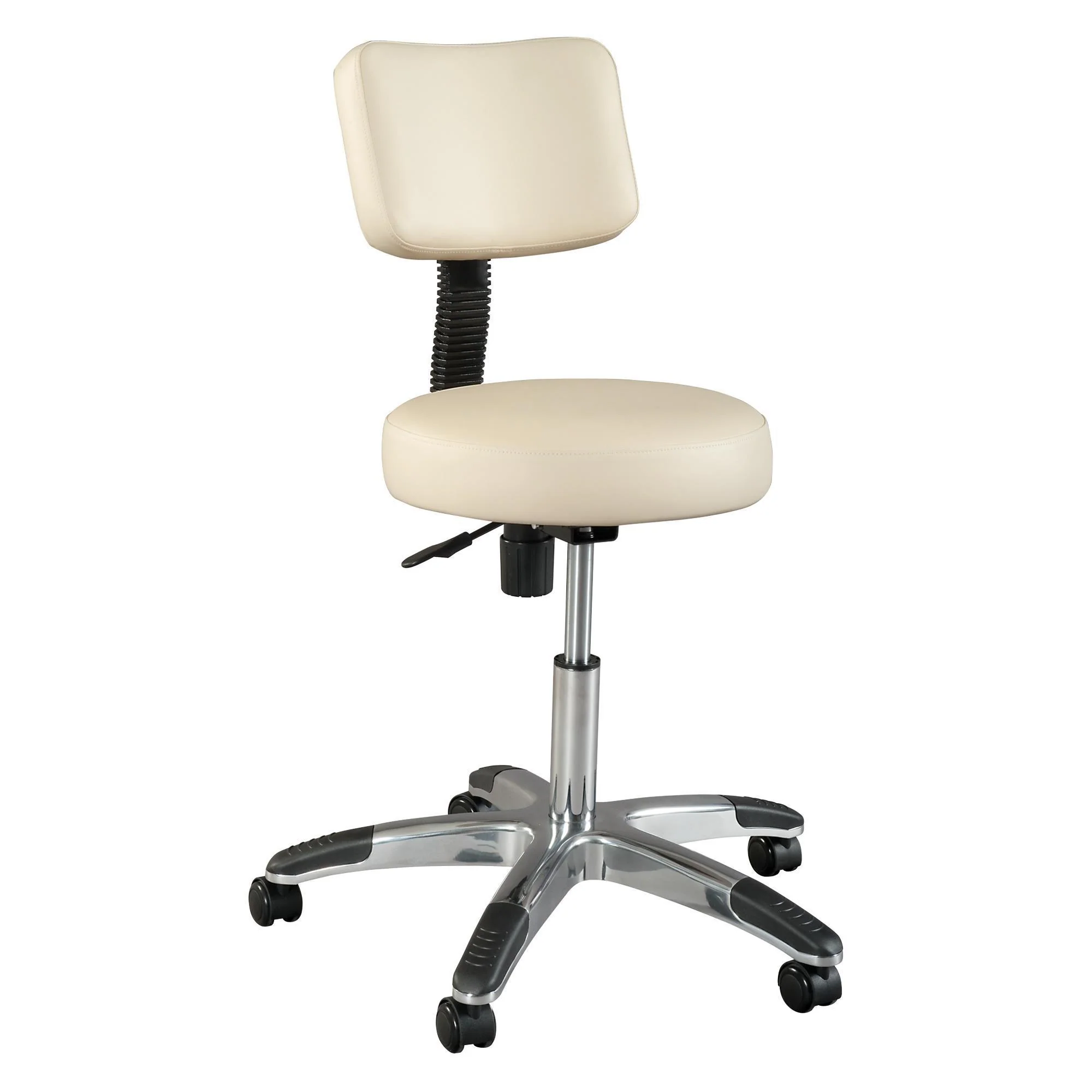 Silhouet-Tone Deluxe Round Air-Lift Stool w/Backrest