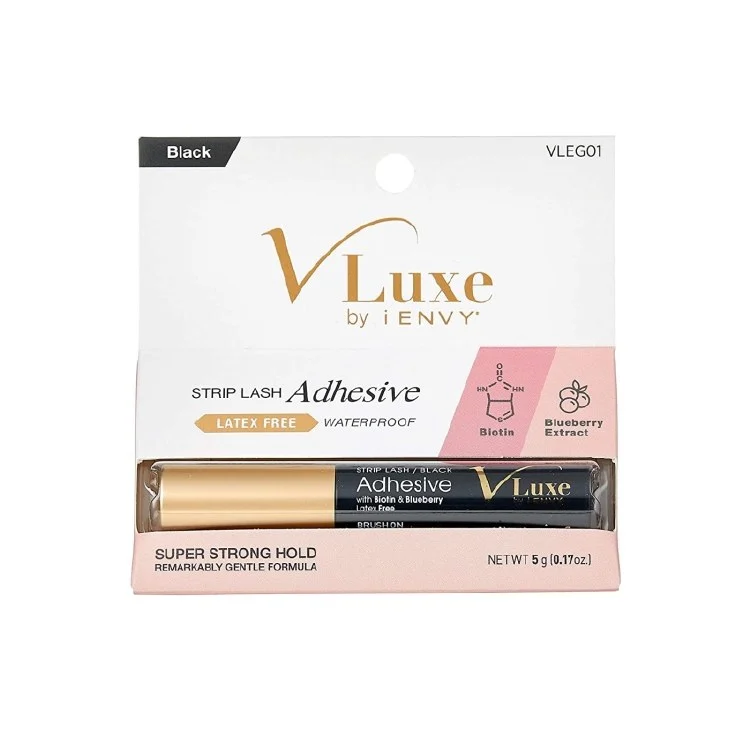 V-Luxe Biotin Strip Lash Adhesive Waterproof Lash Glue Black #VLEG01
