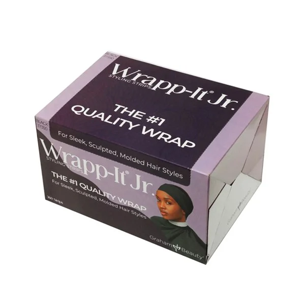 Graham Wrapp-It Jr. Styling Strips #37350 - 1 Carton - Black